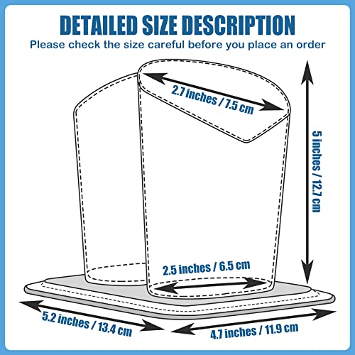Image of bvya Double Eyeglasses Holder Plush Lined Stand Glasses Protective Holder
