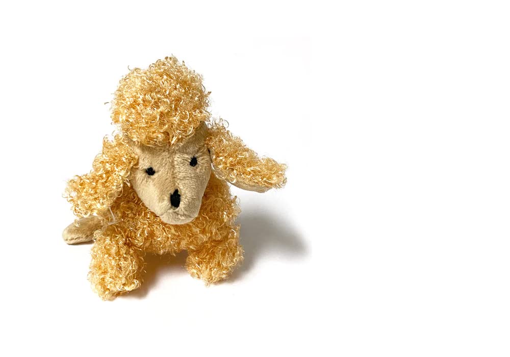 Oscar Newman Poodle Pipsqueak Toy, 5-inch Length, Cream