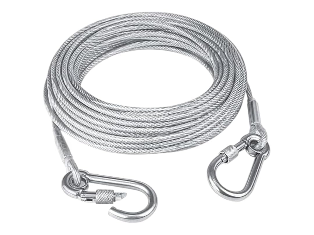 Heavy Duty Stainless Steel Clothesline with Locking Carabiner Hooks, Portable Laundry Drying Wire Rope, Rust Resistant Hanging Clothes Line for Balcony, Bathroom, Indoor Outdoor, Travel (10 Meter)-image-39