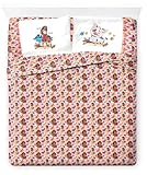 Jay Franco Disney Moana Full Size Sheet Set - Super Soft 4 Piece Bedding Set with Pua and Simea - Tropical Floral Microfiber Sheets Includes Reversible Pillow Covers