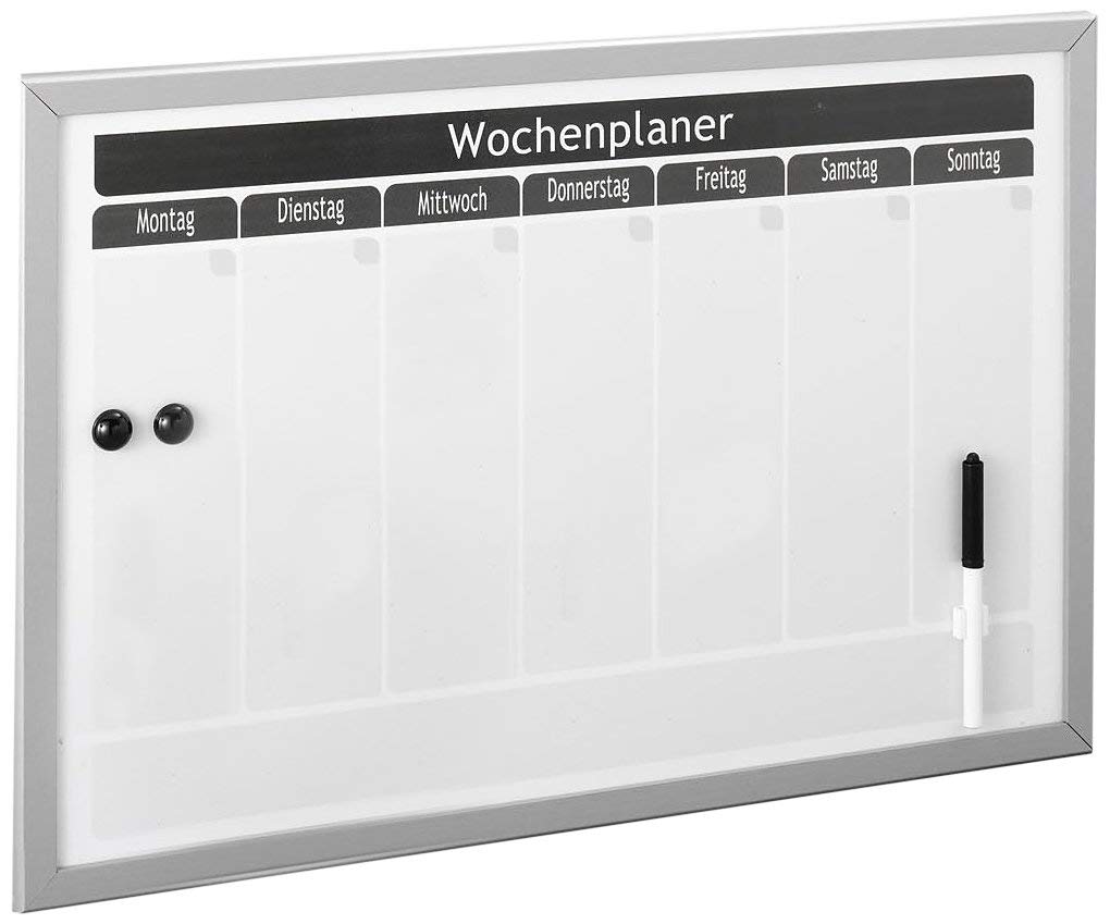 Zeller Memobord Schiefer, Glas, Anthrazit