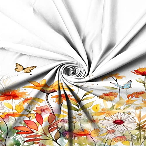 MIRRORANG Orange Flower Stall Shower Curtain - Image 3