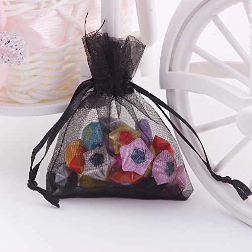 40 Stuks 9x12cm Organza Geschenkzakjes Kleine Mesh Trekkoord Sieraden Tas Sieraden Zakjes Sieraden Pouch Gift Sieraden Bruiloft Snoep Tas voor Bruiloft, Verjaardag, Verjaardag, Kerstmis (Goud