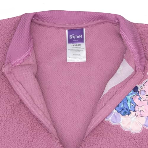 Disney Lilo & Stitch, Minnie Mouse Girls Fleece Varsity Jacket - Fuzzy Lightweight Zip-Up Bomber Jacket for Kids4