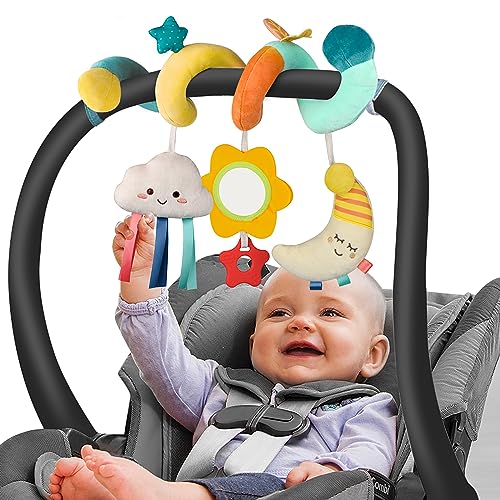 Image of MONSTIME Car Seat Toys for Babies 0-6 Months Boys Girls Stroller Toys, Newborn Toys 0 3 Months Brain Development, Baby Toy Infant Toy for Carseat Stroller Crib Baby Gym for 0 3 6 9 12 Months