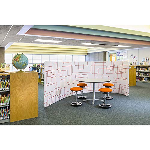 Image of Safco Twixt Active Movement Seating Chair, Ergonomic Support, Adjustable Height, Orange Mesh