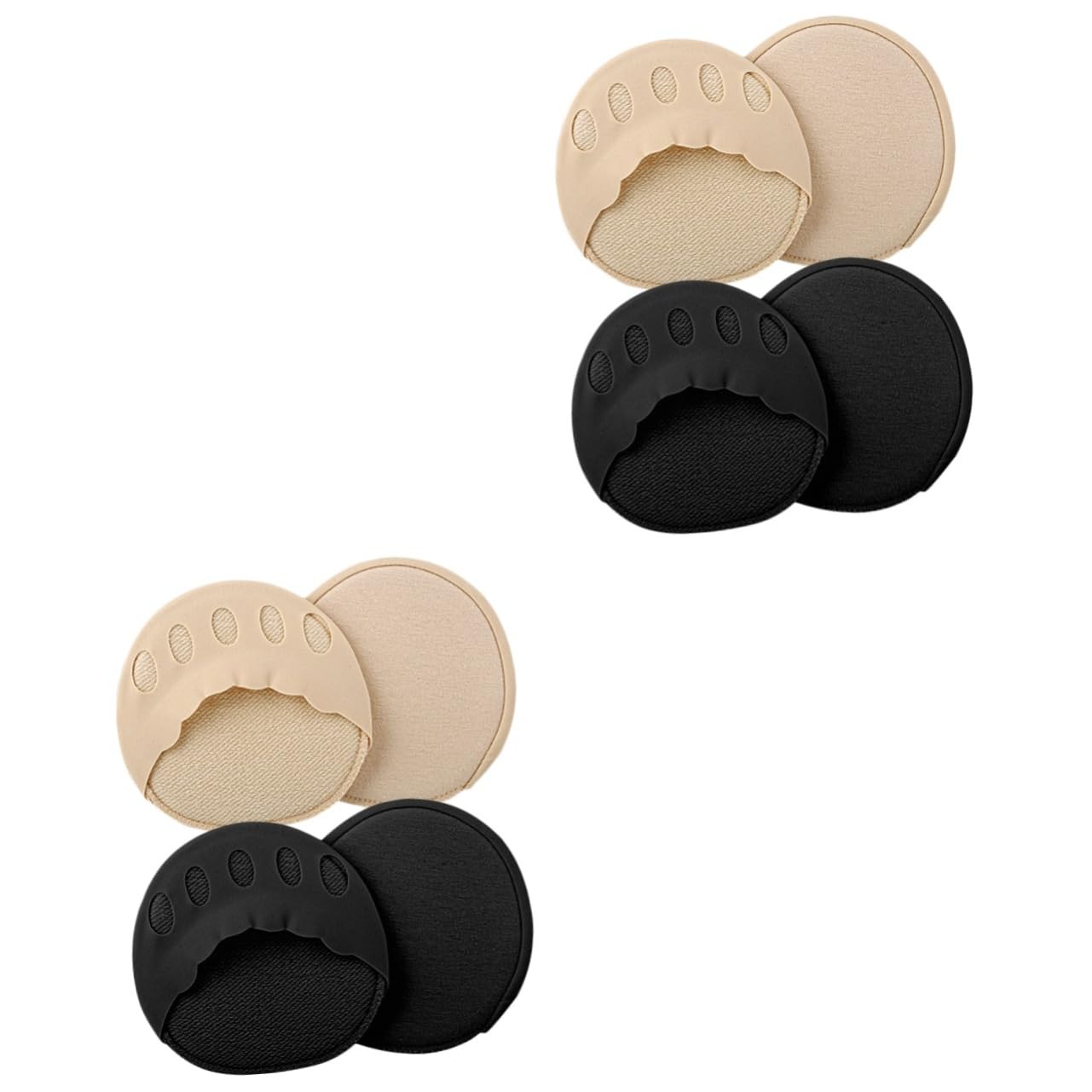 COLLBATH 2sets Invisible Socks Half Socks for Summer Toe Slots Comfortable 2pairs*2