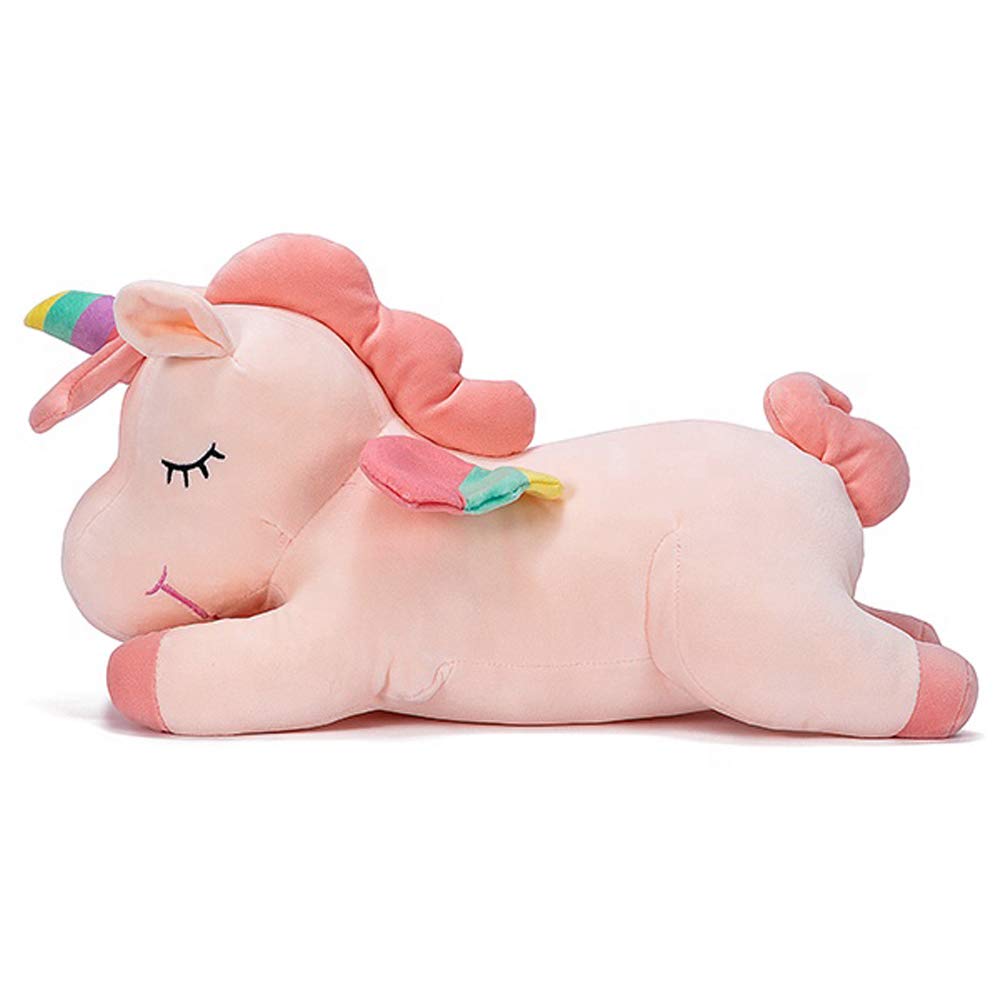 hitoshe Unicorn Stuffed Animal, Soft Unicorn Plush Hugging Pillow Toy Gifts for Kids (Pink, 23.6 in)