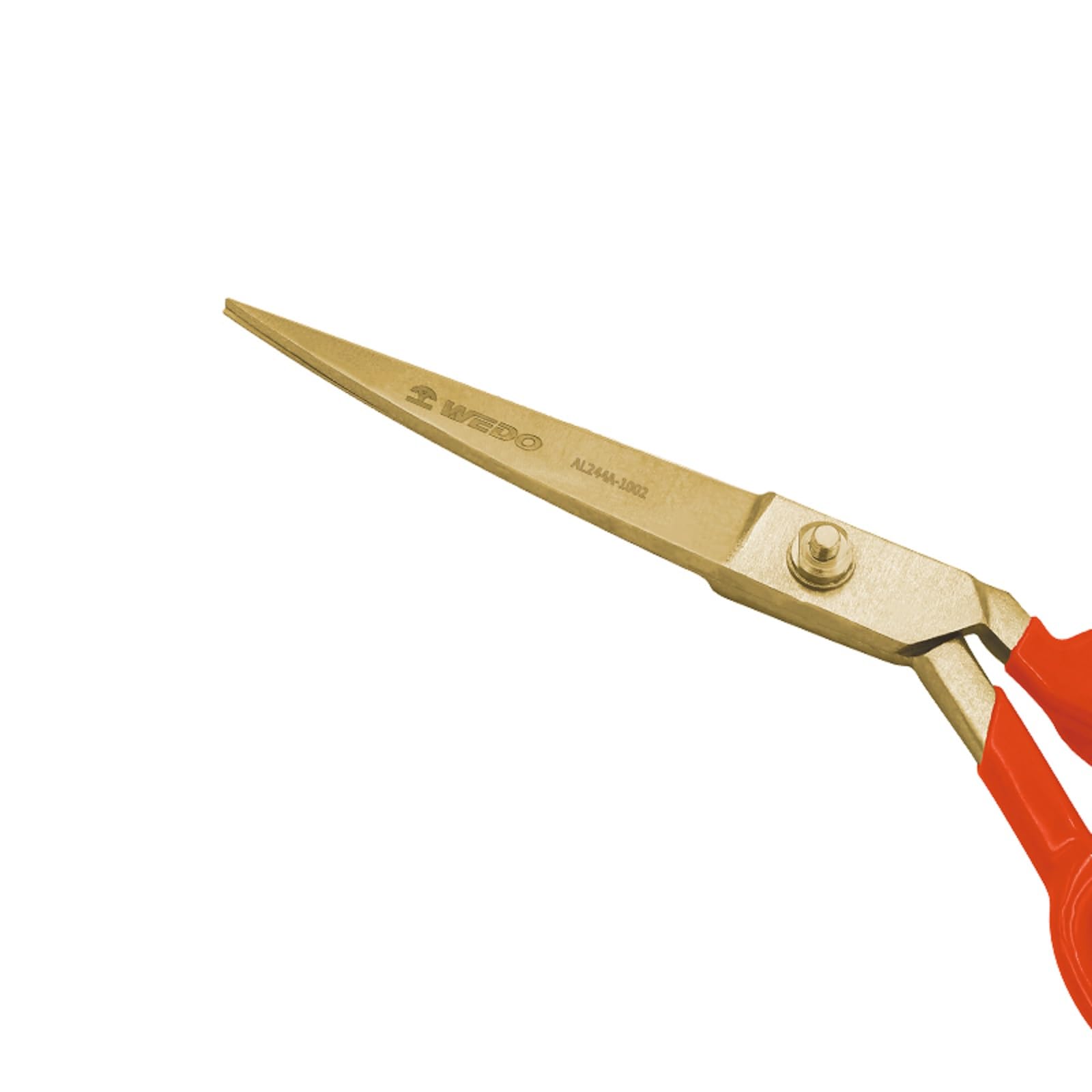 WEDO Funkenfreie 22,9 cm robuste Schere, Aluminiumbronze-Schere, Länge 225 mm, Hochleistungsschnitt, ergonomische und komfortable Griffe, Korrosionsbeständigkeit, BAM- und FM-Zertifikat