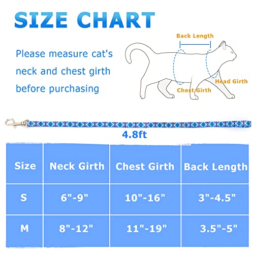 Image of Supet Cat Harness and Leash Escape Proof, Adjustable Cat Leash and Harness Set for Walking, Lightweight Cat Harness for Large Small Kittens