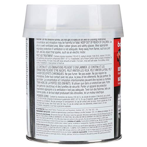 Bondo Body Filler, Original Formula for Fast, Easy Repair & Restoration of your Vehicle, 00261, Filler 14 oz and 0.5 oz Hardener, 1 Can, Salmon - Image 6