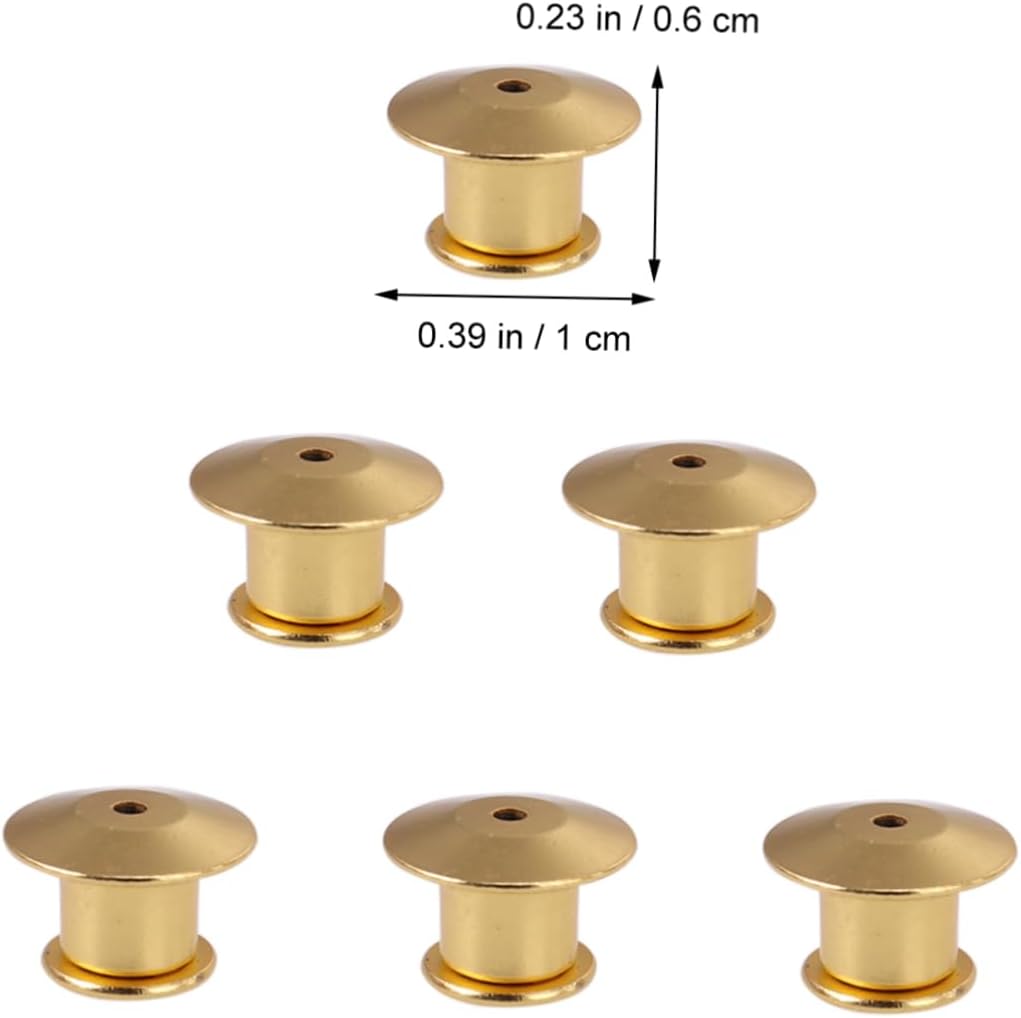 10pcs Metal Locking Pin Backs for Jewelry Making Displaying Books Hats Bags