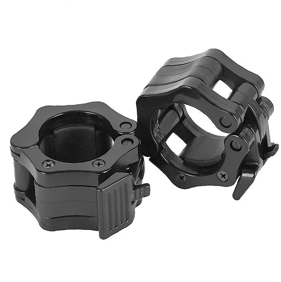 Lot 4 Colliers De Serrage Spinlock – 25mm (1 Pouce) – Pour Haltères Et Barres – Métal + Joint Antidérapant