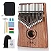 Mugig Kalimba 17 keys with Instruction and Tune Hammer, Portable Thumb Piano Mbira Sanza Mahogany Body Ore Metal Tines