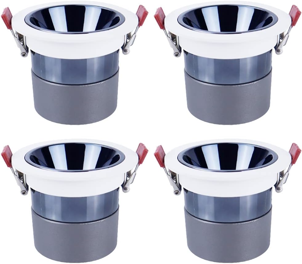 4 Pack Led Recessed Lighting 2-4 Inch Dimmable Downlight Adjustable Lighting Angle Wafer Light Spotlights LED Can Light 5W-18W