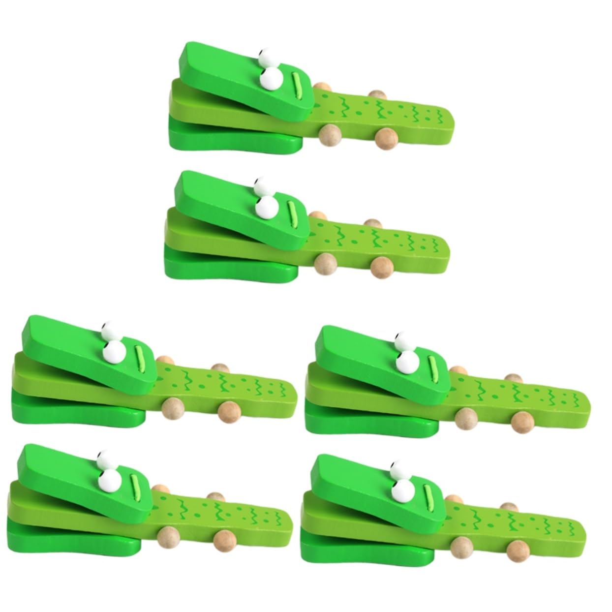 ibasenice 6 for Percussion Instruments for Baby Instruments Musical for Toddlers Educational for Percussion Instruments Wooden Castanets Green