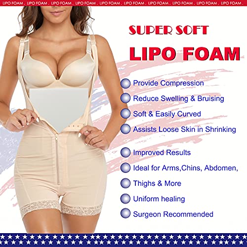 5 Pack Lipo Foam Pads For Post Surgery Ab Board Liposuction Surgery Flattening Abdominal Compression Garments Lipo Foam Sheets 8" X 11" #TOP4