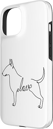 Miniatura 8 de Funda de boceto para iPhone 14 Bull Terrier Love Bully Dog Love de una sola línea