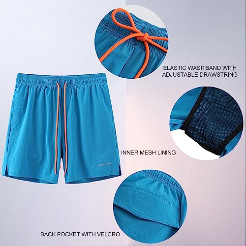 Image of HODOSPORTS Mens Swim Trunks 7 inch Quick-Dry Swim Shorts with Mesh Lining and Pockets