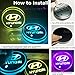 Aswelly LED Car Cup Holder Lights, 2PCS Car Logo Cup Coaster with 7 Colors Changing USB Charging Mat, Luminescent Cup Pad Interior Atmosphere Lamp Cool Car Decoration Light