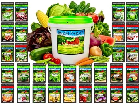 Beginner Survival Seed Vault: 20,000+ Heirloom & Non-GMO Seeds (3...