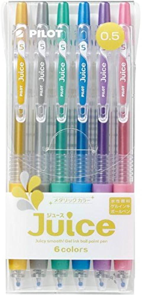 pilot パイロットボールペン Amazon | パイロット ゲルBP ジュース 05 メタリック 6C × 1本 LJU60EF