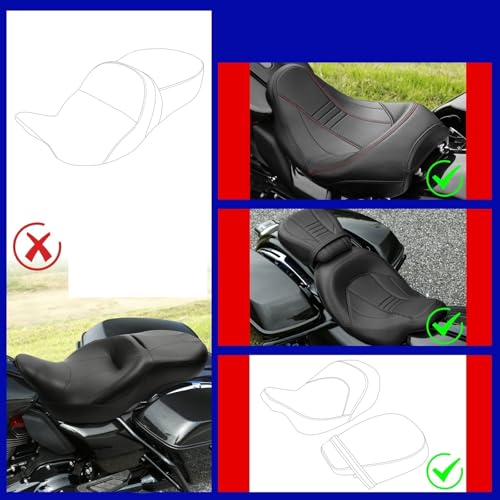 Siège dossier conducteur moto réglable et imperméable en PU