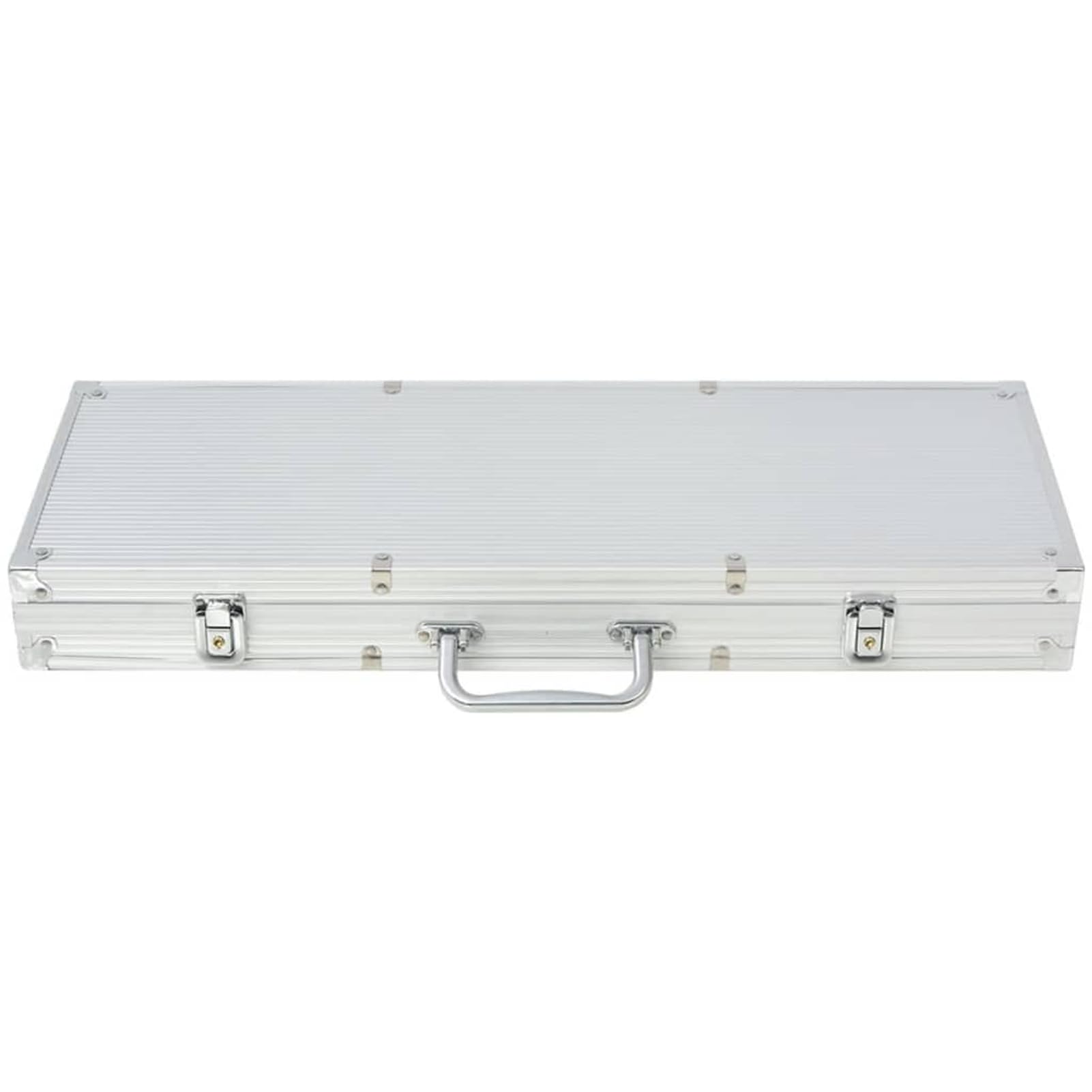 Tidyard Set de Juego de Poker para Casino con 5 Dados, 2 Barajas, Botones y 500 Fichas - Maletín de Aluminio