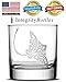 Integrity Bottles Tribal Stingray Design, Premium Whiskey Glass, Handmade, Handblown, Hand Etched Gifts, Sand Carved, 11oz