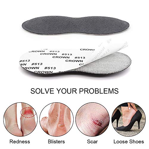 Image of Dr. Foot's Heel Grips for Women and Men, Self-Adhesive Heel Cushion Inserts Prevent Heel Slipping, Improve Shoes Too Big, Rubbing, Blisters, Foot Pain (Grey)