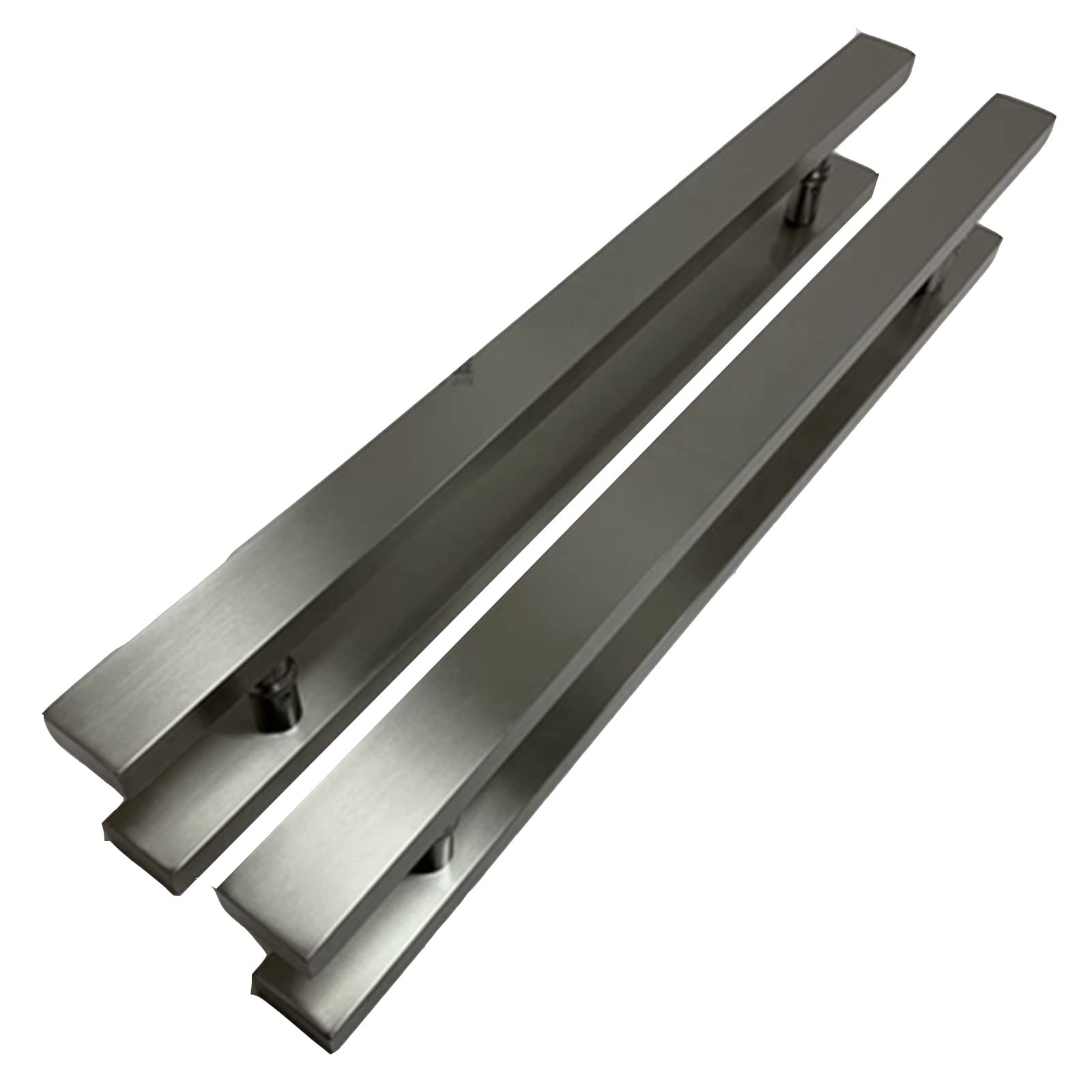 GYRAZXS H Shape Modern Wooden Doors Sliding Door Handle, Double Sided Simple Push Pull Door Handle, for Barn Doors, Garage Doors, Glass Door (Color : Silver, Size : 80cm/31.5 in)