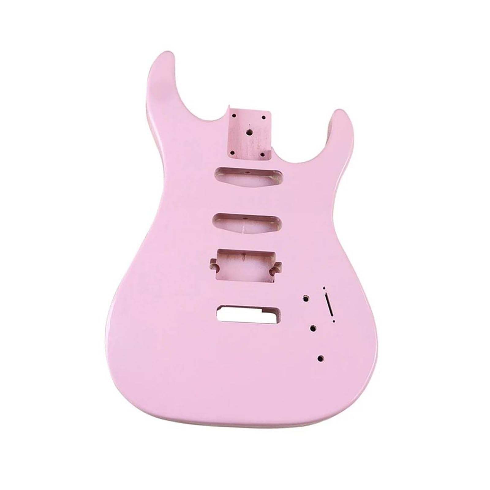 Unfinished Guitar Body Electric Guitar Body Glossy Pink With SSH Pickup Hole