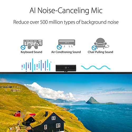 Asus 23.8” 1080P Video Conferencing Monitor (Be24Ecsnk) - Full Hd, Ips, Built-In Adjustable 2Mp Webcam, Ai Noise-Canceling Mic, Eye Care, Usb-C Docking, Rj45, Height Adjustable, Hdmi, Zoom Certified #TOP4