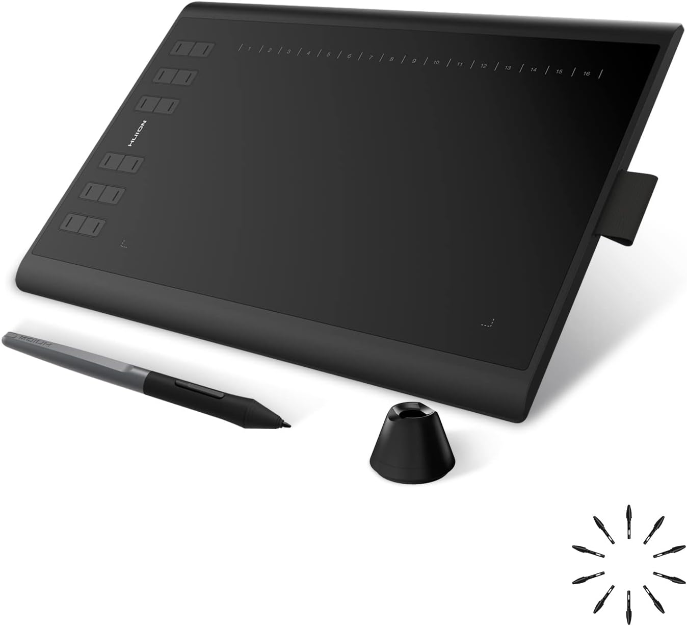 8192 New 1060 Plus Graphics Drawing Tablet with 12 Express Key and Built-in 8GB Micro SD Card