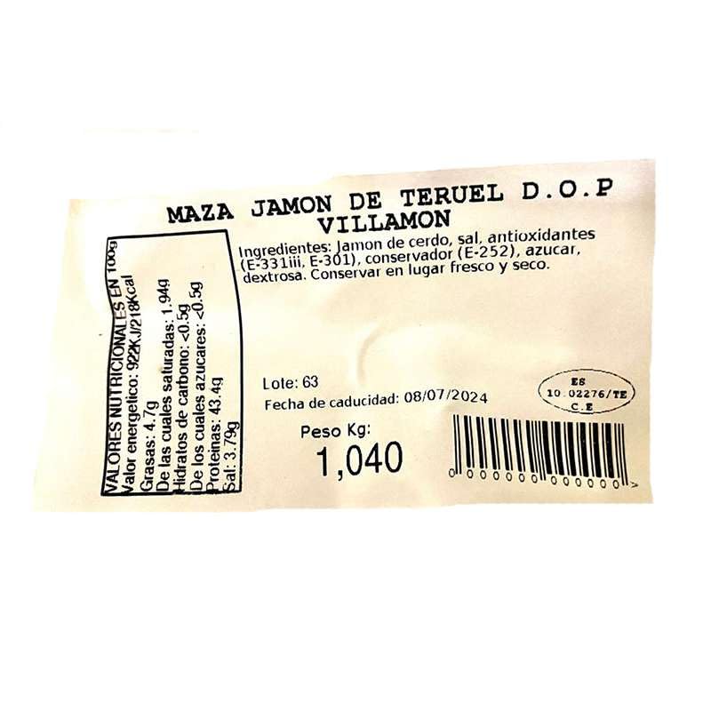 Jamón de Teruel | Maza - 1kg