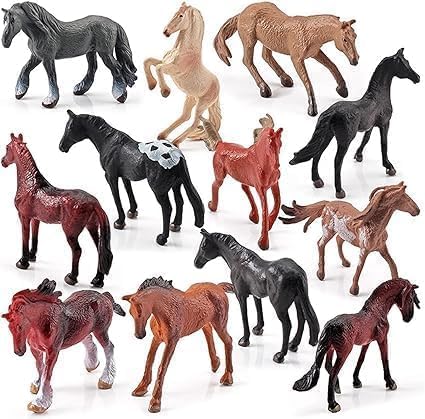 Pony Figures Set 12Pcs Horse Figurines Cake Toppers Gift