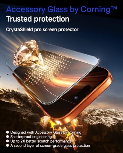 Image of SMARTDEVIL 3 Pack Accessory Glass by Corning Screen Protector for iPhone 17 Pro, HD Clear 9H+ Tempered Glass, Max-Reinforced Shatterproof, SmartPull Bubble-Free Install, Face ID & Case-Ready