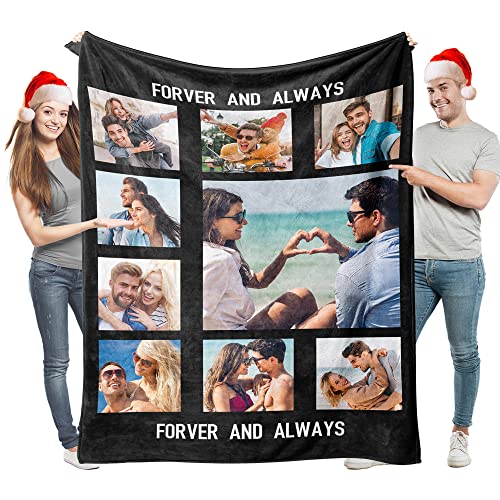 Easycosy personalisierte Decken für Paare Geschenke Benutzerdefinierte Bild werfen Decke Personalisierte Foto werfen für Freundin Ihr Geburtstag Anniversay Ideen 150×200cm