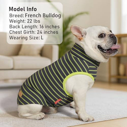 Image of KYEESE 2Pack Dog Sweater for Small Dogs Soft Pet Coats Fleece Sweatshirt | Warm Turtleneck Dog Pullover Clothes, 4-Way Stretch & Lightweight Vest, Doggie Coat in Cold Weather, Daily Wear