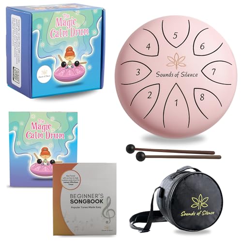 Steel Drum | Handpan 6 Inch 8 Notes with Storybook and Songbook | Magic Calm Drum | Kids Musical Instruments for Ages 3–8 | Anger Management Toys |...