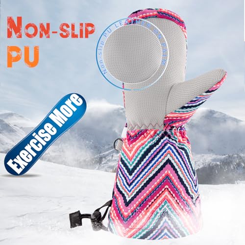 Image of BAVST Winter Kids Waterproof Gloves for Boys Girls Snow Ski Toddler Baby Mittens Outdoor for Infant Teens 1-5T
