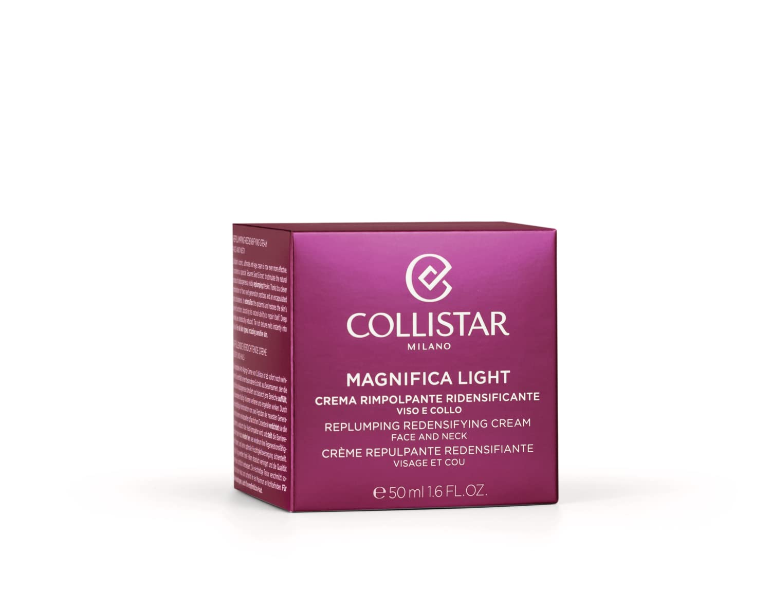 Collistar Magnifica Crema Viso e Collo Rimpolpante Ridensificante Light, Crema ultra leggera a rapido assorbimento che riduce le rughe, Rimpolpa visibilmente il viso, senza siliconi, 50 ml