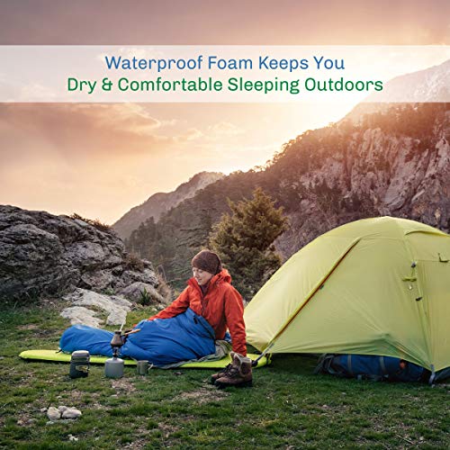 image for Foam Sleeping Pad for Camping - 1.25-Inch-Thick Waterproof Sleep Pad w