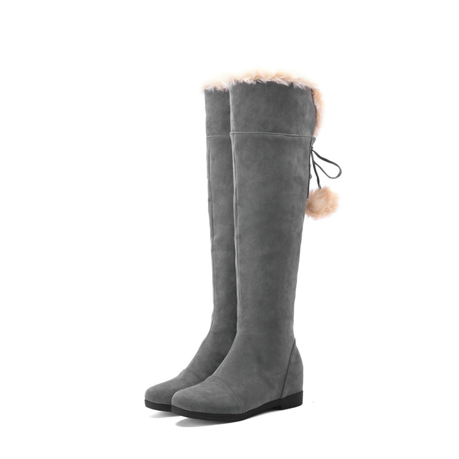 Stivali Invernali High-Top Over-The-Knee Flat-Soled Caldo e Ispessito delle Donne