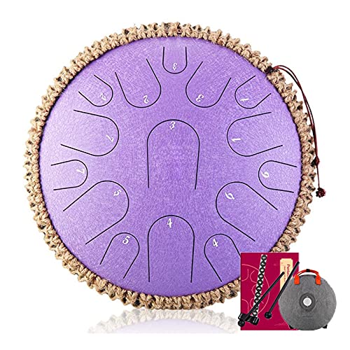 Tambour de langue en acier 15 notes instrument méditation yoga avec sac