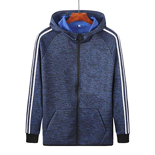 GEEK LIGHTING Men's Athletic Tracksuit Set, 2 Piece Jacket & Pants Sports Casual Running Jogging Sweatsuit (Blue, Medium) - Thumbnail 2