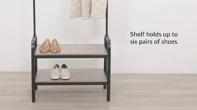 Amazon.com: Honey-Can-Do Entryway Bench with Coat Hooks and Shoe