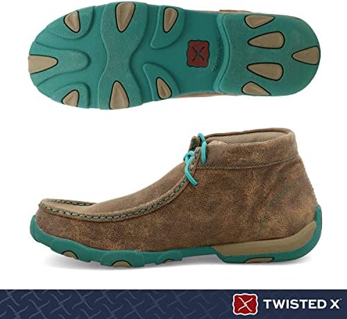 Twisted X Women’s Chukka Driving Moc, Bomber/Turquoise, 9.5(M) | Image 1