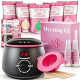 Hair Removal Wax kit, Hot Wax Warmer Pot for Face/Body/Leg/Bikini/Brazilian Wax, Waxing Kit for Hair Removal for Women (Size L)