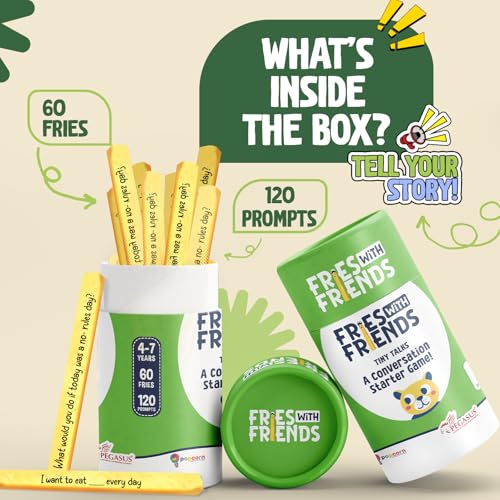 Image of Popcorn Stick Game for Kids, Teens, and Adults, Fun Questions & Conversation Starter Party Games, Fries with Friends (Tiny Talks )120 Double-Sided Ice Breaker Sticks Play for Age 4, 5, 6, 7